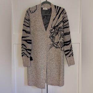 EUC Anthropologie Wool Tiger Long Cardigan Sweater Size Small
$148 Retail